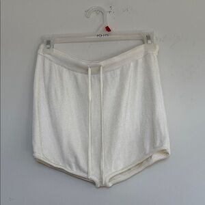 Aya Muse Cream Knit Athletic Shorts